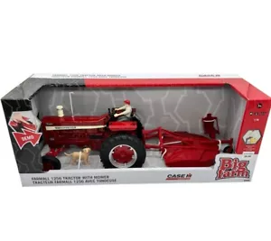 1/16 Tomy Big Farm Farmall 1256 Tractor with Mower & Figure & Dog 44380 Case NEW - Picture 1 of 6