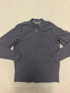 Athleta Bombastic Nylon Full Zip Bomber Running Jacket Lavender Sz SMALL EUC! - Picture 1 of 10