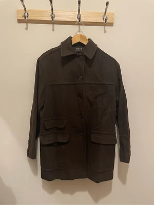 Vintage Steve by Searle Marrón Lana Cuello Invierno Mujer Chaqueta Abrigo Talla 6 Foto 1 de 4