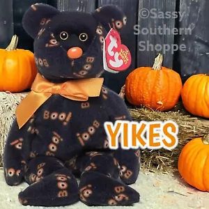 ❤️ 2006 YIKES Halloween BEAR Ty Beanie Babies 14th Gen Hang 13th Gen Tush *MWMT* - Picture 1 of 3