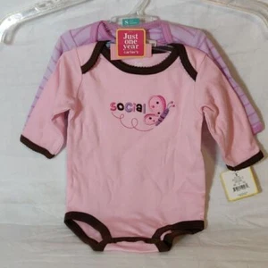 Carter's 2-Pack Infant Snap Bottom One Piece Outfits Size 0 to 3 Months - Picture 1 of 8