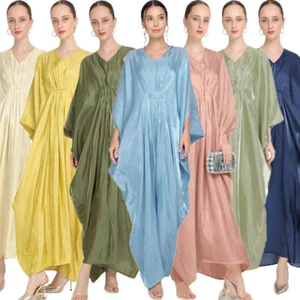 Modest Abaya Women Muslim Loose Long Maxi Dress Kaftan Islamic Party Robes Robe - Imagen 1 de 40