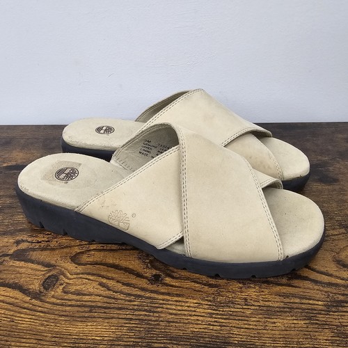 Sandali in vera pelle Timberland slip on marrone marrone donna taglia 9M 73324