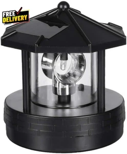 Solar Lighthouse 360 Rotating Solar-Powered LED Lighthouse Outdoor Waterproof... - Picture 1 of 7