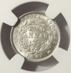 India 1841-C - 2 Annas - MS64 - NGC - Imagen 1 de 4