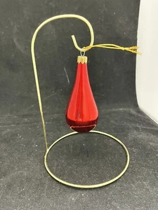 Schatz Glas Sammlung handgefertigt goldfarben Träne Tropfen Ornament 4 1/2" Neu im Karton - Bild 1 von 3