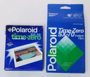 2 Packs of Polaroid SX-70 Time Zero Instant film ONE SEALED, ONE OPENED NEW - Picture 1 of 6