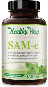 Pure SAM-e 500mg 180 Capsules (S-Adenosyl Methionine) - Picture 1 of 7