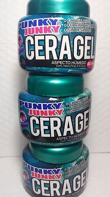 3 PUNKY JUNKY CERAGEL FX BRILLANTE MAXIMUM HOLD 9.52 OZ EACH GEL WAX MEXICO - Image 1 of 2