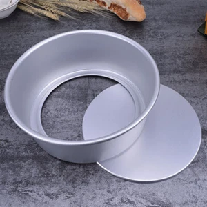 Aluminum Alloy Removable Bottom Chiffon Cake Cheesecake Baking Pan Mold Tray 77 - Picture 1 of 15