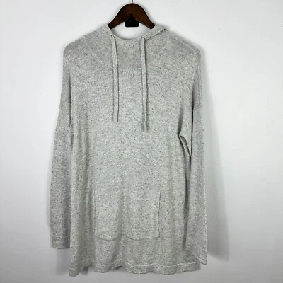 Suéter con Capucha J. Jill Para Mujer M Gris Tejido Holgado Pullover Suave Acogedor Minimalista Foto 1 de 4