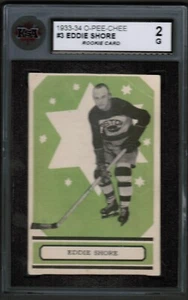 1933-34 O-Pee-Chee Serie A #3 Eddie Shore novato RC KSA 2 raro Boston Bruins - Imagen 1 de 6