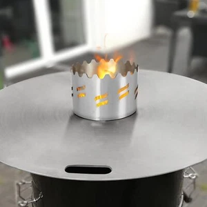 Inserto wok in acciaio inox Ø20 cm per tutte le piastre antincendio, piastra per barbecue, plancha, pentola per taglio - Foto 1 di 8