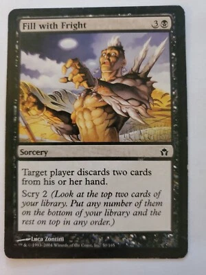 MTG Magic The Gathering Card Fill with Fright Sorcery Black Fifth Dawn 2004 - Image 1 of 2