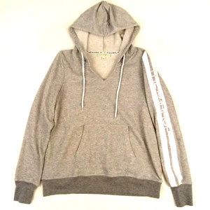 Jessica Simpson The  Warmup Hoodie Pullover Womens Size Large Poly Blend LS Gray - Picture 1 of 17