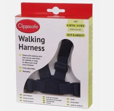 Clippasafe Walking Harness Reins Toddler Child Travel Safety 6m-4y New