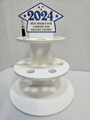 Mini Portabotellas de Licor Decoraciones Fiesta Graduación con Borla Año 2024  Foto 1 de 3