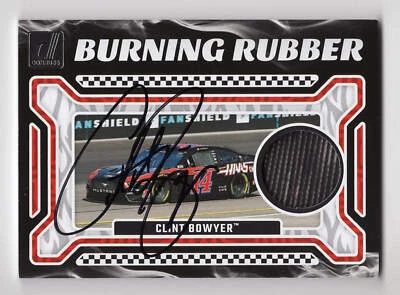 AUTOGRAFIADO Clint Bowyer 2024 Donruss Racing GOMA ARDIENTE (Neumático Usado en Carrera) Memoria Foto 1 de 2