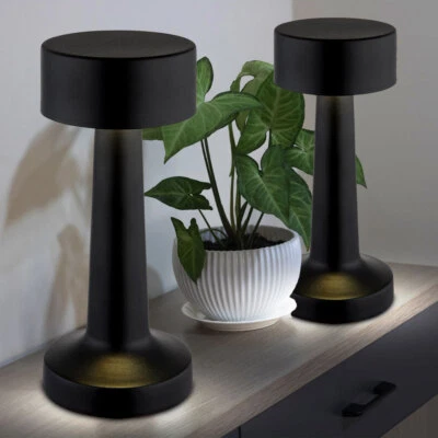 Tischlampe Tischleuchte Wohnzimmerlampe Touchdimmer USB Beistelllampe LED 2x - Bild 1 von 4