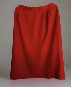 Jacqueline Ferrar Womens Skirt Red Straight Lined Back Slit Pockets Size 18 - Picture 1 of 12