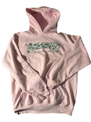 Thrasher Magazine Hoodie Adult Medium Pink Rose Thorn Graphic Skater Unisex Logo - Image 1 of 4