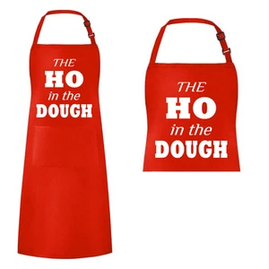 The Ho in the Dough Apron (NEW) Two pockets Men/Women Kitchen  Funny Apron - Picture 1 of 2
