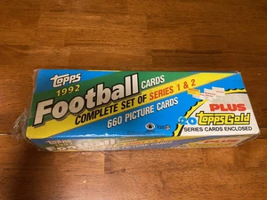 1992 Topps Football Complete Set of Series 1 & 2 plastic sealed slightly damaged - Picture 1 of 11