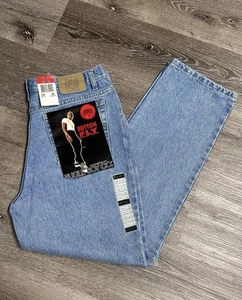 VTG Bugle Boy Goldcrest Button Fly Jeans Mens Size 34x30” Cotton Denim Blue NEW - Picture 1 of 18