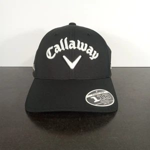 Callaway Hat Cap Strap Back Flex Fit Black White Para/Dym Apex Odyssey Golf - Picture 1 of 8