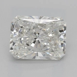 Cert. Diamante GIA 2,01 carati taglio radiante naturale estratto colore H sfuso SI1 chiarezza - Foto 1 di 2