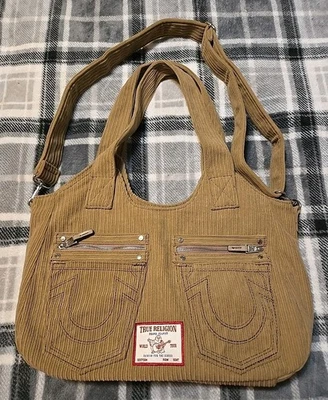 True Religion - Bolso Bandolera de Pana Marrón Bolso de Hombro Foto 1 de 4