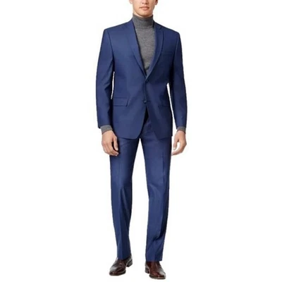 Marc New York Andrew Marc Men's Blue Stretch Suit 2 Piece Garment 18R 29.5W - Image 1 of 4