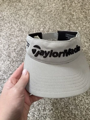 TaylorMade Hat Visor Mens Gray Black Embroidered Tour Preferred Adjustable Back - Image 1 of 4