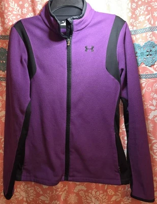Under Armour Womens Cold Gear Purple Full Zip Up Jacket Size Medium - Image 1 of 4