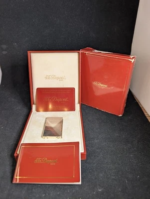 ST Dupont Ligne D Plateado - Hecho en Francia - De colección Necesita Rueda de Pedernal Foto 1 de 4