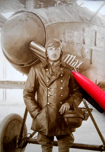 Foto PK Flugzeugführer Jasta Kampf Einsitzer Flugzeug " Max " .. . RARITÄT - Bild 1 von 2