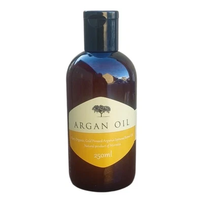 100% Pure Cold Pressed Organic Moroccan Argan Oil Skin Body Hair Nails, 250ml - Image 1 of 4
