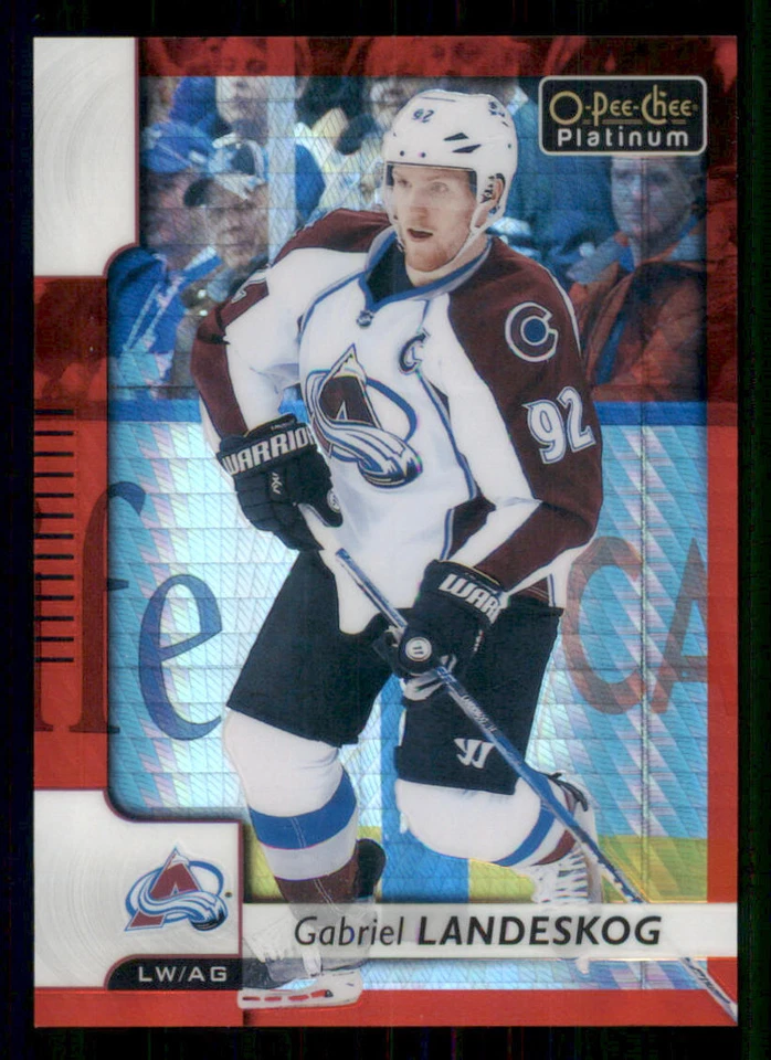 2017-18 O-Pee-Chee Platinum Red Prism #18 Gabriel Landeskog /199 - Image 1 of 2