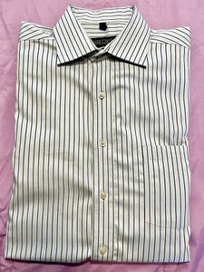 Donald J Trump Signature Collection Stripe Long Sleeve Cotton Size 16 34/35 - Picture 1 of 13