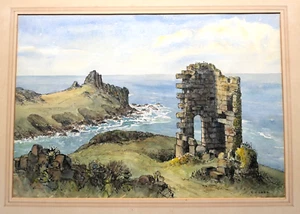 E.G Long (XX) Large Watercolour. Engine House Gunards Head. 1969 - Picture 1 of 4
