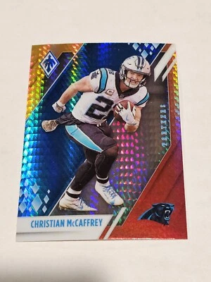 2021 Panini Phoenix Christian McCaffrey Fire Burst #18 Carolina Panthers - Image 1 of 2