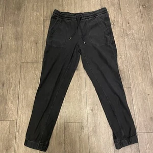 Pantaloni jogger leggeri Athleta lavati donna neri Farallon taglia 2 cordoncino - Foto 1 di 6