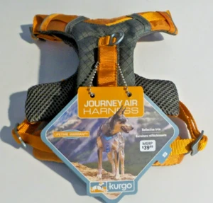 Hundegeschirr--Kurgo Journey Air-REFLEKTIERENDER BESATZ orange/grau--KLEIN "NEU" - Bild 1 von 3