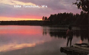 Postal Onlooker Lake Tomahawk Wisconsin - Imagen 1 de 3