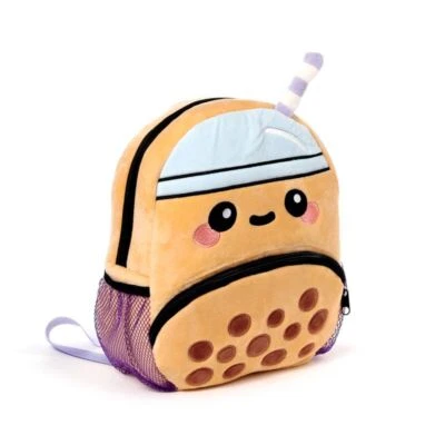 FOODIMALS BOBA BUBBLE TEA PLUSH BACKPACK RUCKSACK CHILDRENS KIDS SCHOOL BAG