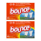 Bounce Outdoor Fresh Dryer Sheets 40ct Fabric Soften Less Wrinkle Static, 2-Pack