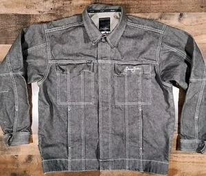 Vintage Sean John Jean Trucker Jacket Mens Large Gray Denim Y2K Diddy Bad Boys - Picture 1 of 14