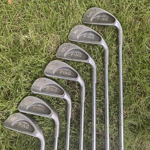 PING KARSTEN II Iron Set Black Dot 3-8 & Wedge ZZ Lite Steel Golf Pride Grips - Picture 1 of 24