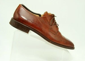 Johnston & Murphy Mens Handcrafted Bicycle Toe Oxford Shoes Brown 9.5M Italy - Picture 1 of 10