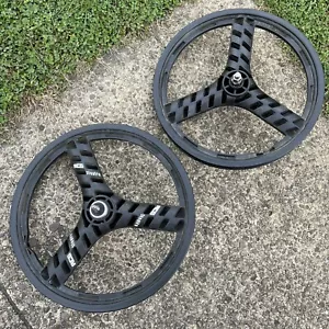 Ruedas BMX ACS Stealth Freestyle EE. UU. 3 radios 16"" pulgadas tamaño raro difícil de encontrar - Imagen 1 de 12